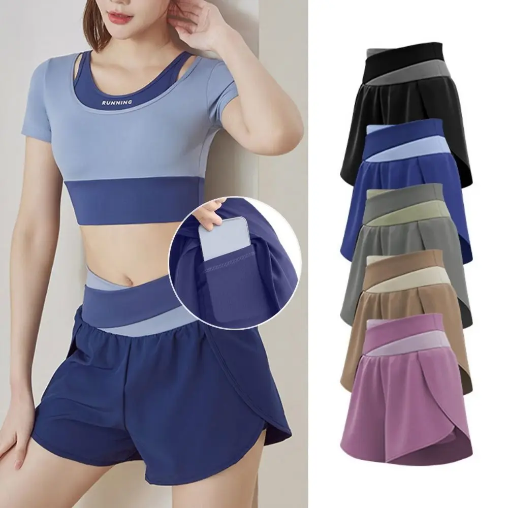 Breathable Women Sports Shorts 2 In 1 Inner Liner Colorblocked High Waist Workout Shorts Pleated Anti-Slip Running Shorts
Breathable Women Sports Shorts 2 In 1 Inner Liner Colorblocked High Waist Workout Shorts Pleated Anti-Slip Running Shorts