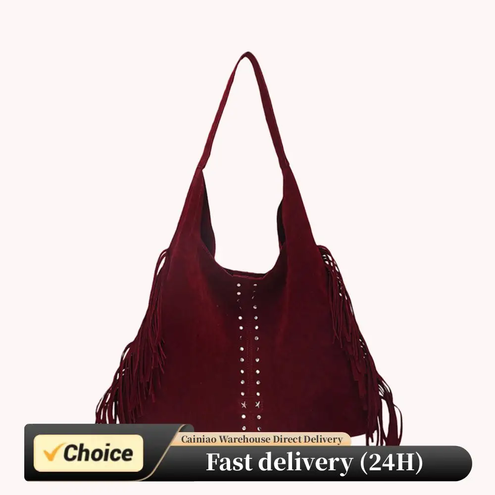 Сумка через плечо из искусственной замши, винтажная сумка для подмышек с кисточкой и бахромой, сумка-хобо для женщин, работы, покупок, путешествий
Сумка через плечо из искусственной замши, винтажная сумка для подмышек с кисточкой и бахромой, сумка-хобо для женщин, работы, покупок, путешествий