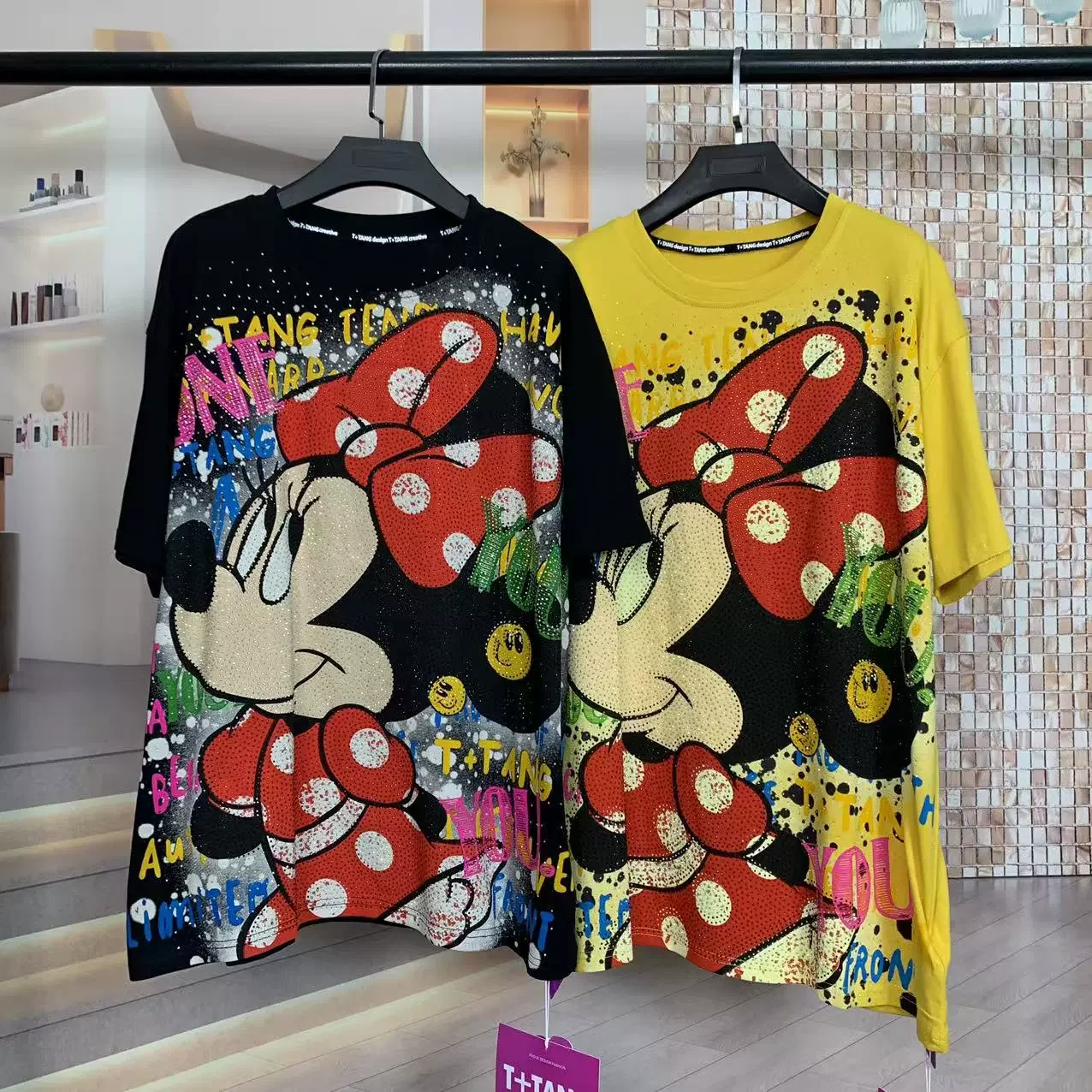 Full of Diamonds Cartoon Heavy Industry Fashion Trend Short-sleeved T-shirt Mid Length Round Neck Kawaii Oversized T Shirt
Full of Diamonds Cartoon Heavy Industry Fashion Trend Short-sleeved T-shirt Mid Length Round Neck Kawaii Oversized T Shirt