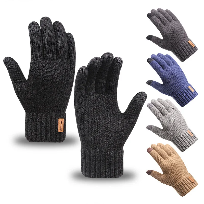 2024 Men's Warm Gloves Winter Touch Screen Knitted Gloves with Leather Label Windproof Motorcycle MTB Bike Cycling Glove Mitten
2024 Men's Warm Gloves Winter Touch Screen Knitted Gloves with Leather Label Windproof Motorcycle MTB Bike Cycling Glove Mitten