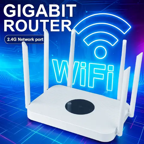 Wireless Router Wifi Fiber Broadband Unlimited 6-antenna Wifi6 Wireless Whole House Coverage Router High-speed Gigabit Wall King