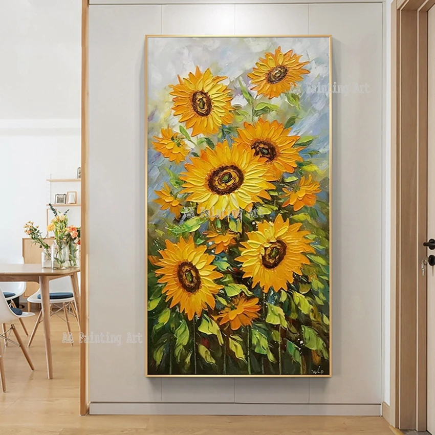 Sunflowers Oil Painting Palette Knife Flower Canvas Picture, Beautiful Abstract Wall Decoration, Art Crafts Paintings, Hand Item
Sunflowers Oil Painting Palette Knife Flower Canvas Picture, Beautiful Abstract Wall Decoration, Art Crafts Paintings, Hand Item