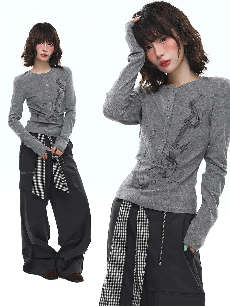 Sanowers American Hot Girl Sle Long Sve T-irt Women's Slim Fit ort Inner Wear Top Breathable Printed Casual Tee
Sanowers American Hot Girl Sle Long Sve T-irt Women's Slim Fit ort Inner Wear Top Breathable Printed Casual Tee