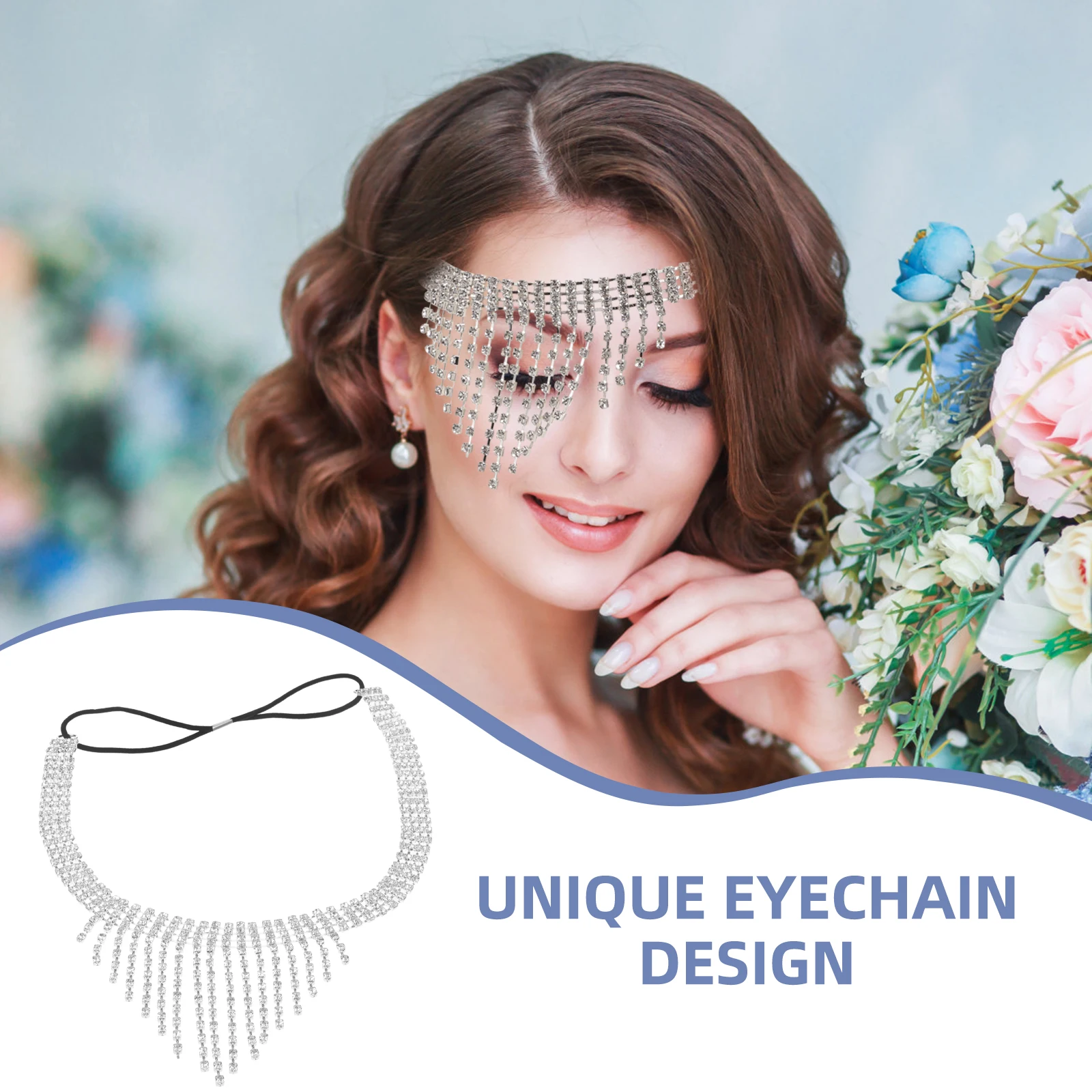 Rhinestone Eye Chain Mask Silver Simple Face Jewelry Masquerade Masks Halloween Venetian Women Accessories Stage Performance
Rhinestone Eye Chain Mask Silver Simple Face Jewelry Masquerade Masks Halloween Venetian Women Accessories Stage Performance
