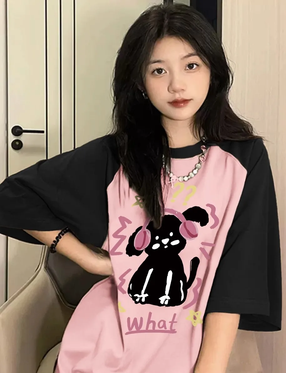 American Splice Edition Vintage Dog Tshirts For Women Fashion Brand Short Sleeve T-shirt Oversized Y2K Street Tops
American Splice Edition Vintage Dog Tshirts For Women Fashion Brand Short Sleeve T-shirt Oversized Y2K Street Tops