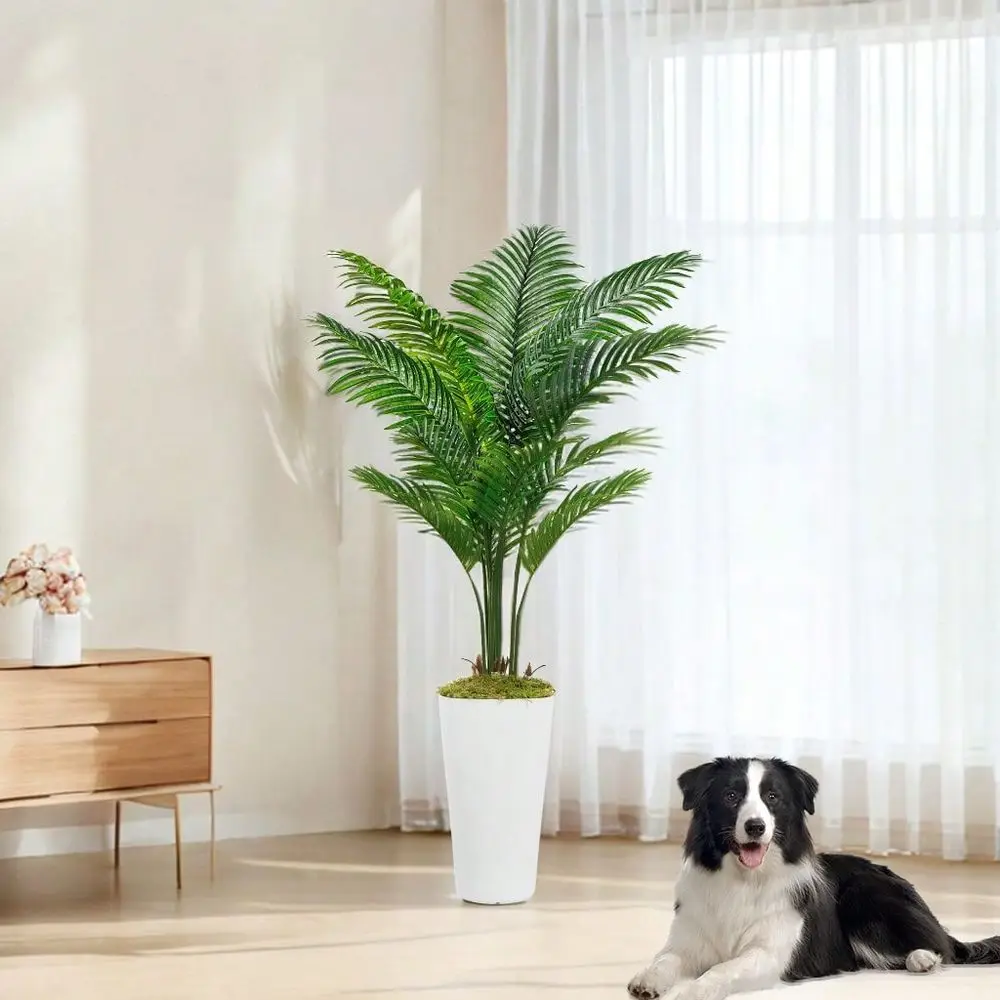 2 Packs Artificial Palm Trees 5FT Fake Tree With White Tall Planter Faux Tropical Areca Floor Plant In Pot Artificial Plants Wi
2 Packs Artificial Palm Trees 5FT Fake Tree With White Tall Planter Faux Tropical Areca Floor Plant In Pot Artificial Plants Wi