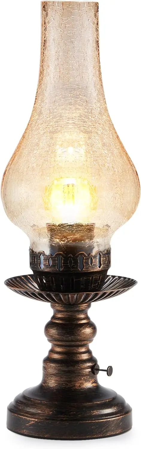 Vintage Rechargeable Cordless Table Lamp with Touch Control & 3-Level Dimmer, Amber Glass, Battery Powered for Bedroom, Living Room, Kitchen
Vintage Rechargeable Cordless Table Lamp with Touch Control & 3-Level Dimmer, Amber Glass, Battery Powered for Bedroom, Living Room, Kitchen