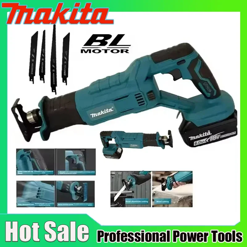 Makita Brushless Reciprocating Saw High-Power Cutting Saw Handheld Multifunctional Household Small Electric Saw No Battery
Makita Brushless Reciprocating Saw High-Power Cutting Saw Handheld Multifunctional Household Small Electric Saw No Battery