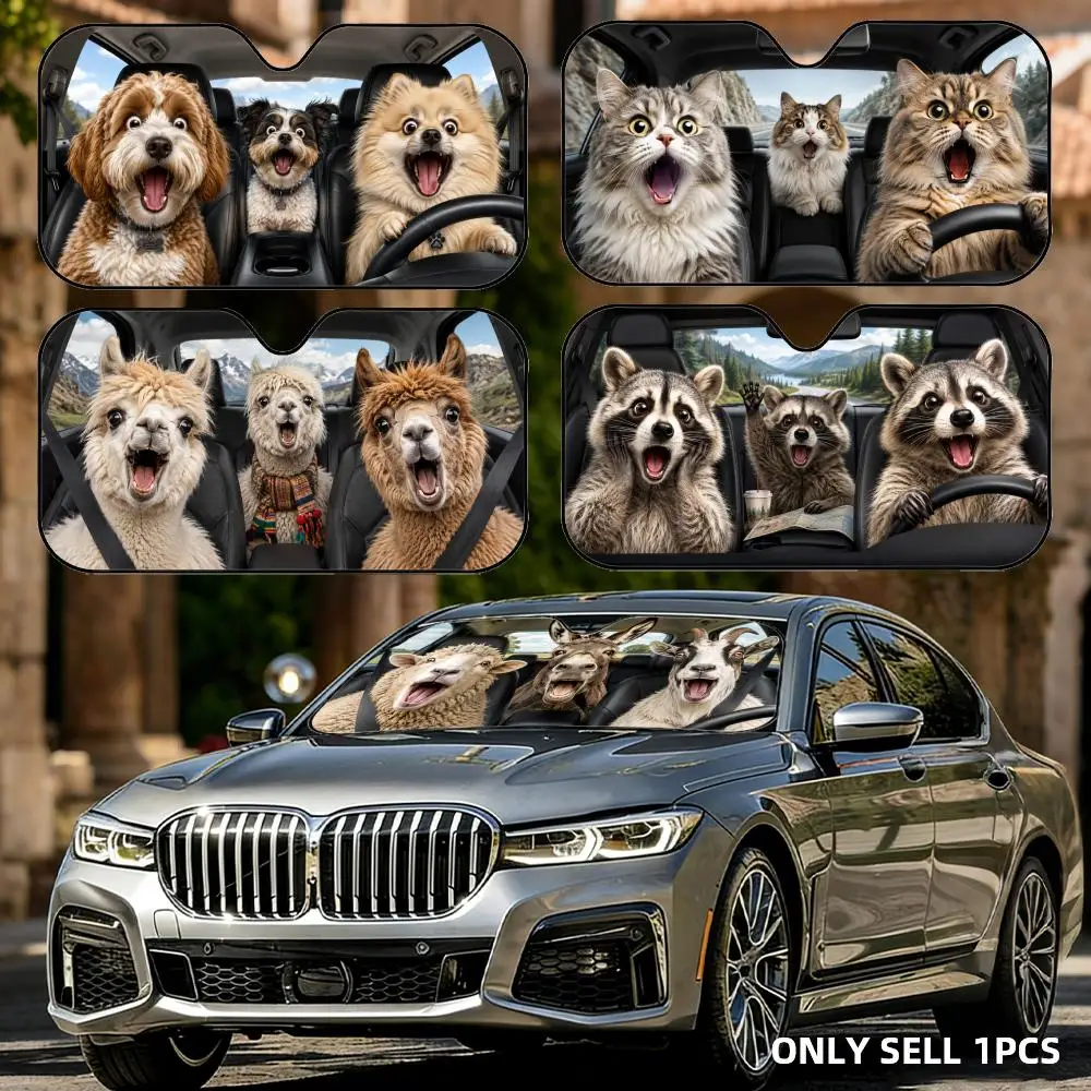 Raccoon is driving Sun Visor Foldable Aluminum Foil Car Windshield Sun Shade - UV Protection & Heat Insulation Visor
Raccoon is driving Sun Visor Foldable Aluminum Foil Car Windshield Sun Shade - UV Protection & Heat Insulation Visor