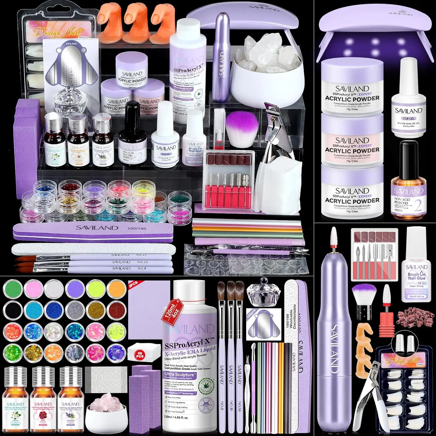 Professional Acrylic Nail Kit with Drill, Monomer, Mat & Essential Oils for DIY Salon & Women's Nail Extension
Professional Acrylic Nail Kit with Drill, Monomer, Mat & Essential Oils for DIY Salon & Women's Nail Extension