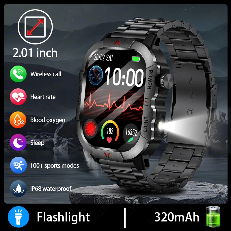 LIGE 2024 Original Smart Watch Men LED Flashlight 100+ Sport Modes Fitness Tracker 2.01” Screen Waterproof Smartwatch Men Women
LIGE 2024 Original Smart Watch Men LED Flashlight 100+ Sport Modes Fitness Tracker 2.01” Screen Waterproof Smartwatch Men Women