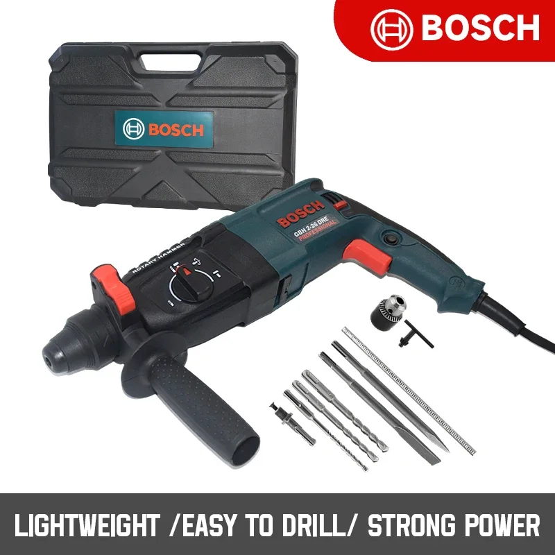 BOSCH GBH Rotary Hammer Drill Set with Cas Full Accessories Variable Speed Electric Demolition Machine for Concrete Stone Brick
BOSCH GBH Rotary Hammer Drill Set with Cas Full Accessories Variable Speed Electric Demolition Machine for Concrete Stone Brick