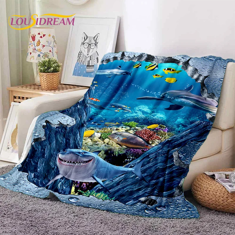 3D Illusion Underwater World Seabed Shark Dolphin Soft Flannel Blankets,Throw Blanket Comfortable Blanket for Beds Home Bedroom
3D Illusion Underwater World Seabed Shark Dolphin Soft Flannel Blankets,Throw Blanket Comfortable Blanket for Beds Home Bedroom