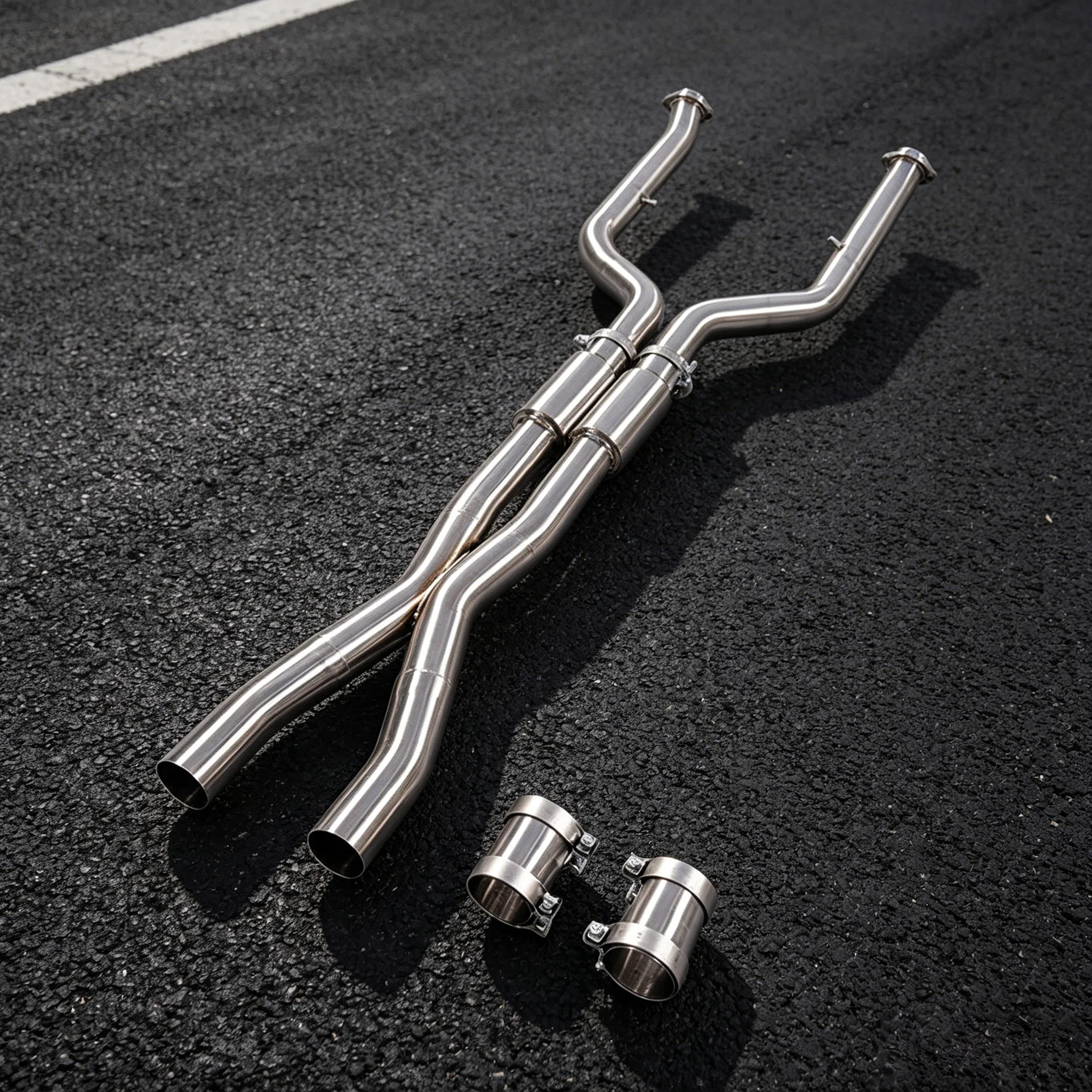 HEO Factory Customization for BMW M5 F90 4.4T 304 Stainless Steel Mirror Polished 1.5mm Thick Midpipe Exhaust Pipe
HEO Factory Customization for BMW M5 F90 4.4T 304 Stainless Steel Mirror Polished 1.5mm Thick Midpipe Exhaust Pipe