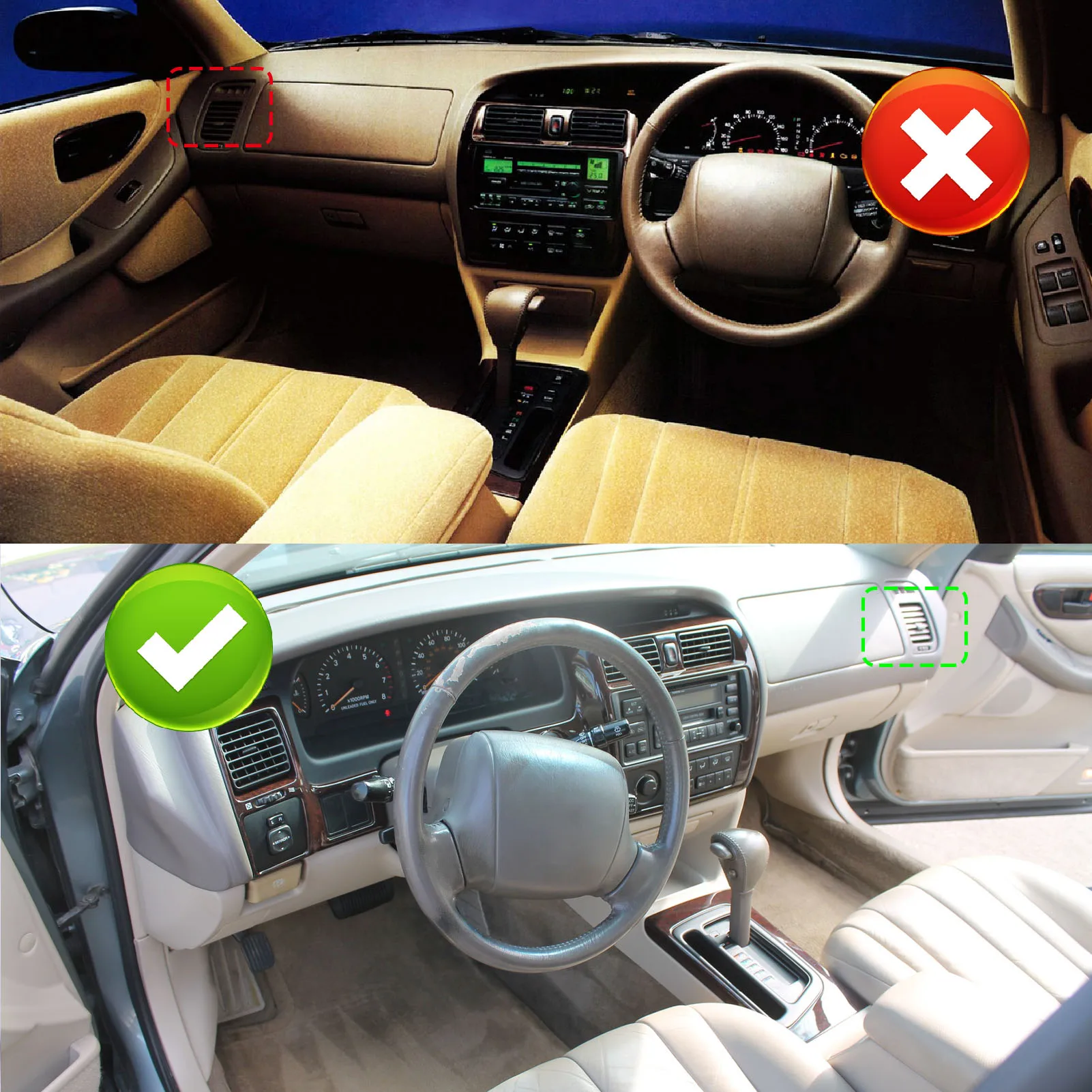 Dash AC Air Vent Outlet Passenger Side Car AC Vent Panel Anti Aging Abrasion Resistant for Avalon Pre-facelift 1995 To 1999
Dash AC Air Vent Outlet Passenger Side Car AC Vent Panel Anti Aging Abrasion Resistant for Avalon Pre-facelift 1995 To 1999
