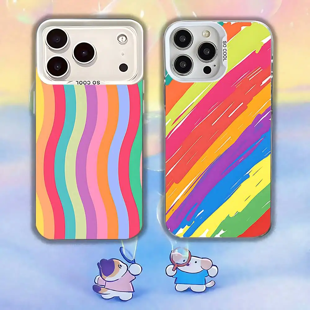 Colorful Rainbow Stripe Phone Case For iPhone 17,16,13,12,X,11,15,14,Pro,Max,Plus,SE4,Air,Mini White IMD HD Matte
Colorful Rainbow Stripe Phone Case For iPhone 17,16,13,12,X,11,15,14,Pro,Max,Plus,SE4,Air,Mini White IMD HD Matte