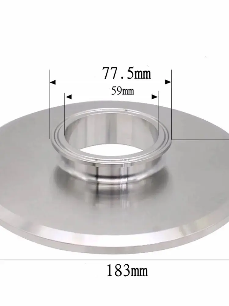 Blind Reducer OD77.5mm x OD183mm Sanitary 304 Stainless Steel Blind Reducer with Tri-Clamp Flanges,Stub Ends,and Cover Plates
Blind Reducer OD77.5mm x OD183mm Sanitary 304 Stainless Steel Blind Reducer with Tri-Clamp Flanges,Stub Ends,and Cover Plates