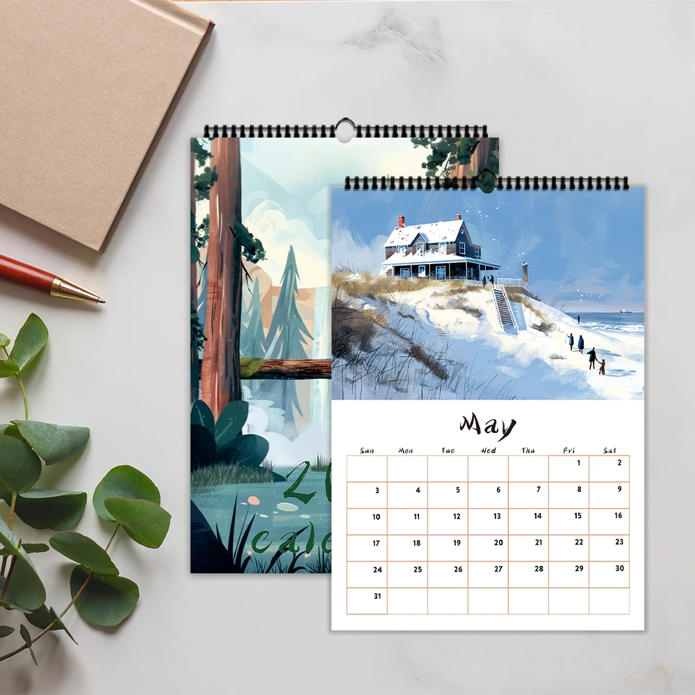 1pc 2026 Healing Landscape Wall Calendar - Cartoon Theme, 12 Different Designs, Suitable as Gifts for Christmas, Birthdays
1pc 2026 Healing Landscape Wall Calendar - Cartoon Theme, 12 Different Designs, Suitable as Gifts for Christmas, Birthdays