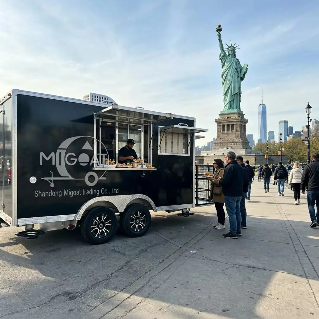 Hot Sale Black Pre-built Food Trailer Mobile Cart for Burgers Fries Tacos Street Food & Food Truck Festival
Hot Sale Black Pre-built Food Trailer Mobile Cart for Burgers Fries Tacos Street Food & Food Truck Festival