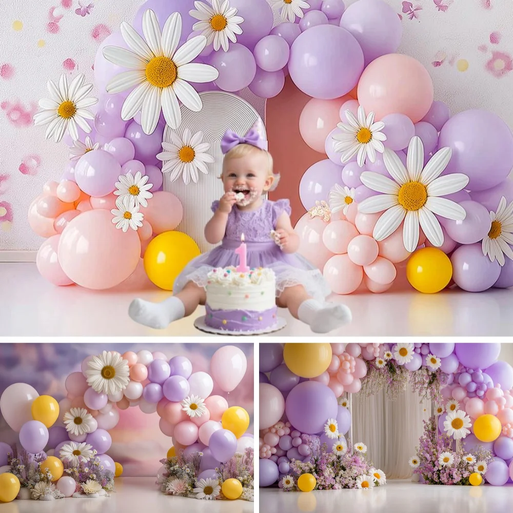Balloon Arch Daisy Flower Photography Backdrop Kid Baby Cake Smash Banner Child Adult Birthday Photocall Background Photo Studio
Balloon Arch Daisy Flower Photography Backdrop Kid Baby Cake Smash Banner Child Adult Birthday Photocall Background Photo Studio