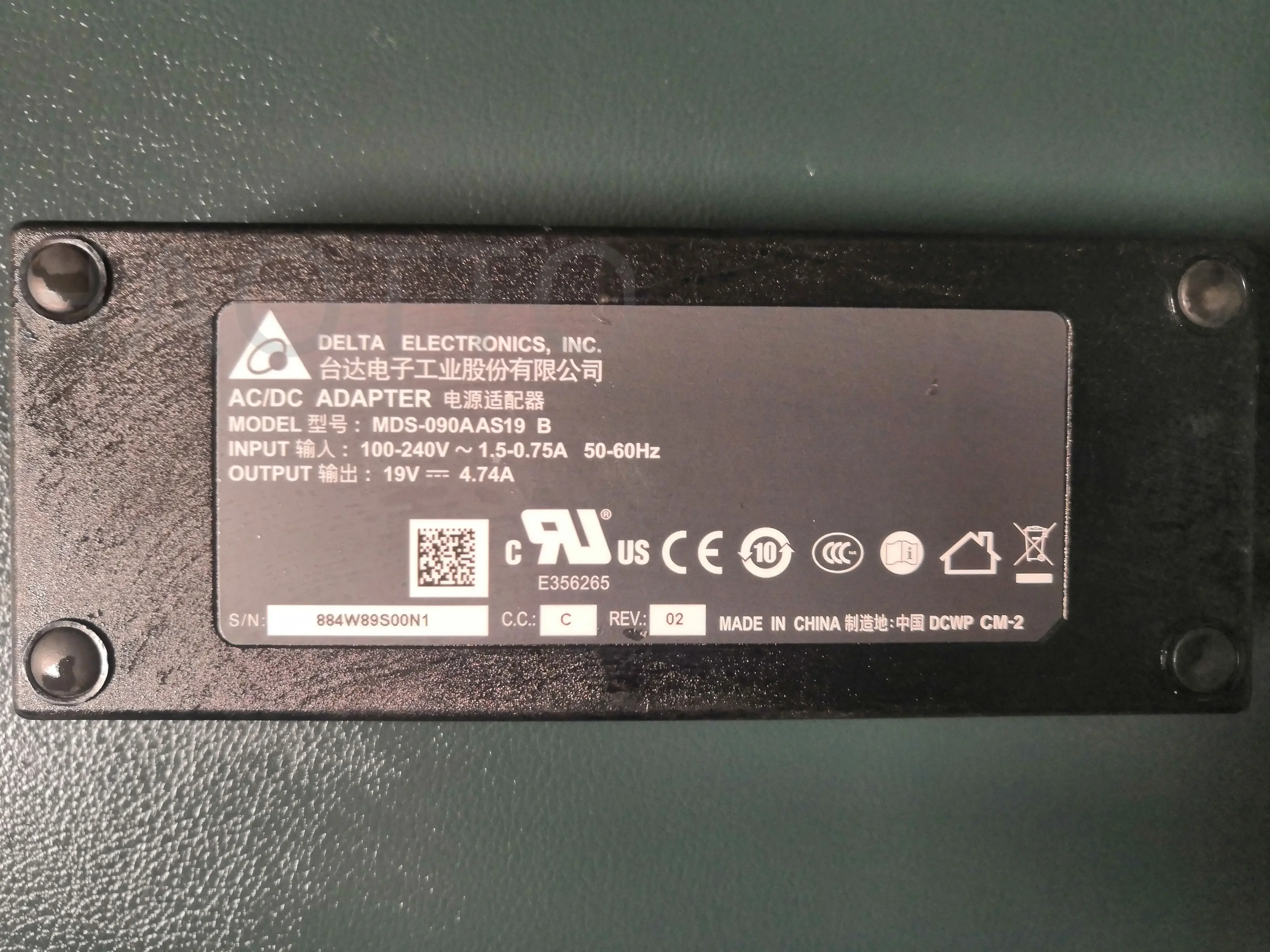 for opening instrument color ultrasound Delta power adapter 3-pin 19-volt 4.74A model MDS-090AAS19B
for opening instrument color ultrasound Delta power adapter 3-pin 19-volt 4.74A model MDS-090AAS19B