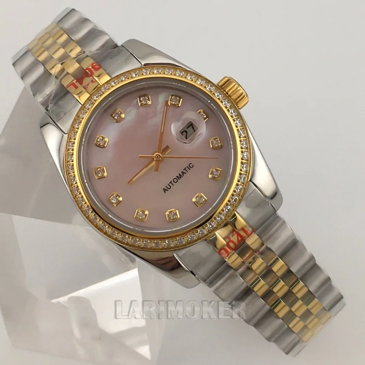 Роскошные женские часы из двухцветного золота диаметром 31 мм NH05, сапфировое стекло, розовый перламутровый циферблат, ромбовидный безель, корпус из нержавеющей стали, браслет
Роскошные женские часы из двухцветного золота диаметром 31 мм NH05, сапфировое стекло, розовый перламутровый циферблат, ромбовидный безель, корпус из нержавеющей стали, браслет