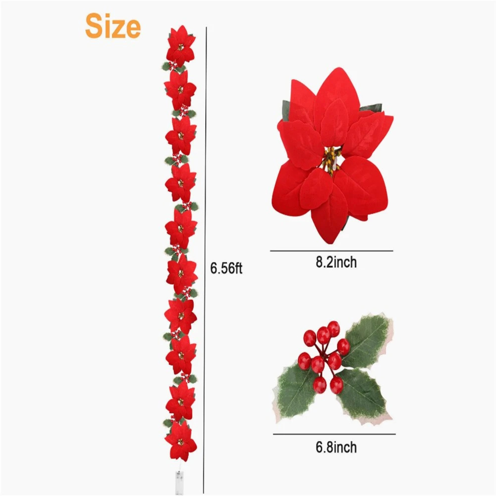Twinkle Red Berries Light String Christmas Poinsettia Garland With Red Berries & Holly Leaves For Christmas Indoor & Outdoor
Twinkle Red Berries Light String Christmas Poinsettia Garland With Red Berries & Holly Leaves For Christmas Indoor & Outdoor