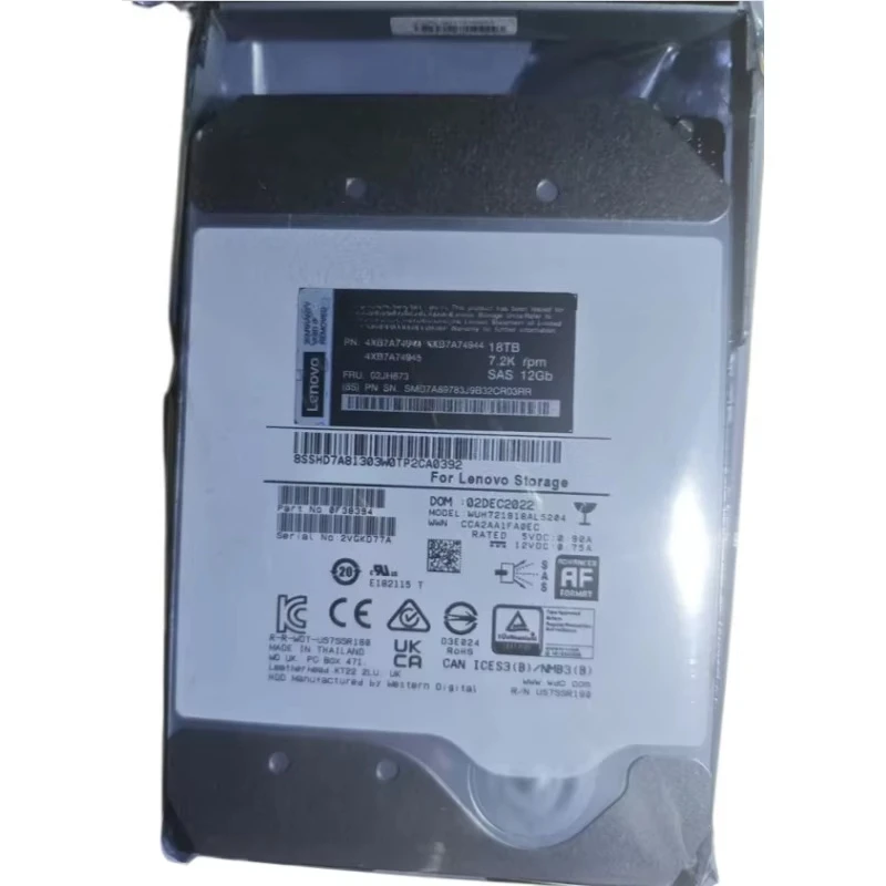 4XB7A74943 BHDQ ThinkSystem DE Series 18TB 7.2K 3.5" SAS 12G HDD 4U60
4XB7A74943 BHDQ ThinkSystem DE Series 18TB 7.2K 3.5" SAS 12G HDD 4U60