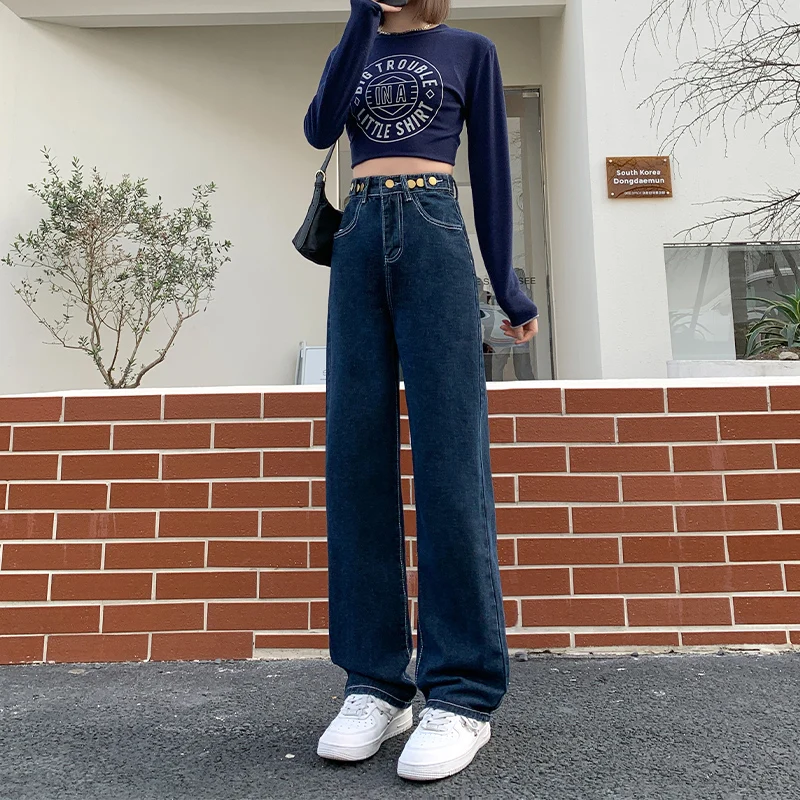 Джинсы женские Deep Blue с высокой талией, свободные, прямые, весна-осень, новинка, больших размеров, широкие штанины, из смесового хлопка, не мнущиеся
Джинсы женские Deep Blue с высокой талией, свободные, прямые, весна-осень, новинка, больших размеров, широкие штанины, из смесового хлопка, не мнущиеся