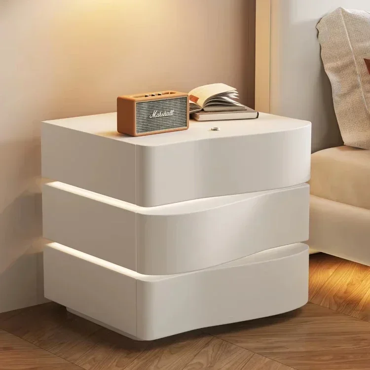 New wholesale furniture modern simple hotel wood smart bedside table with 3 drawers LED bedside table for bedroom living room
New wholesale furniture modern simple hotel wood smart bedside table with 3 drawers LED bedside table for bedroom living room