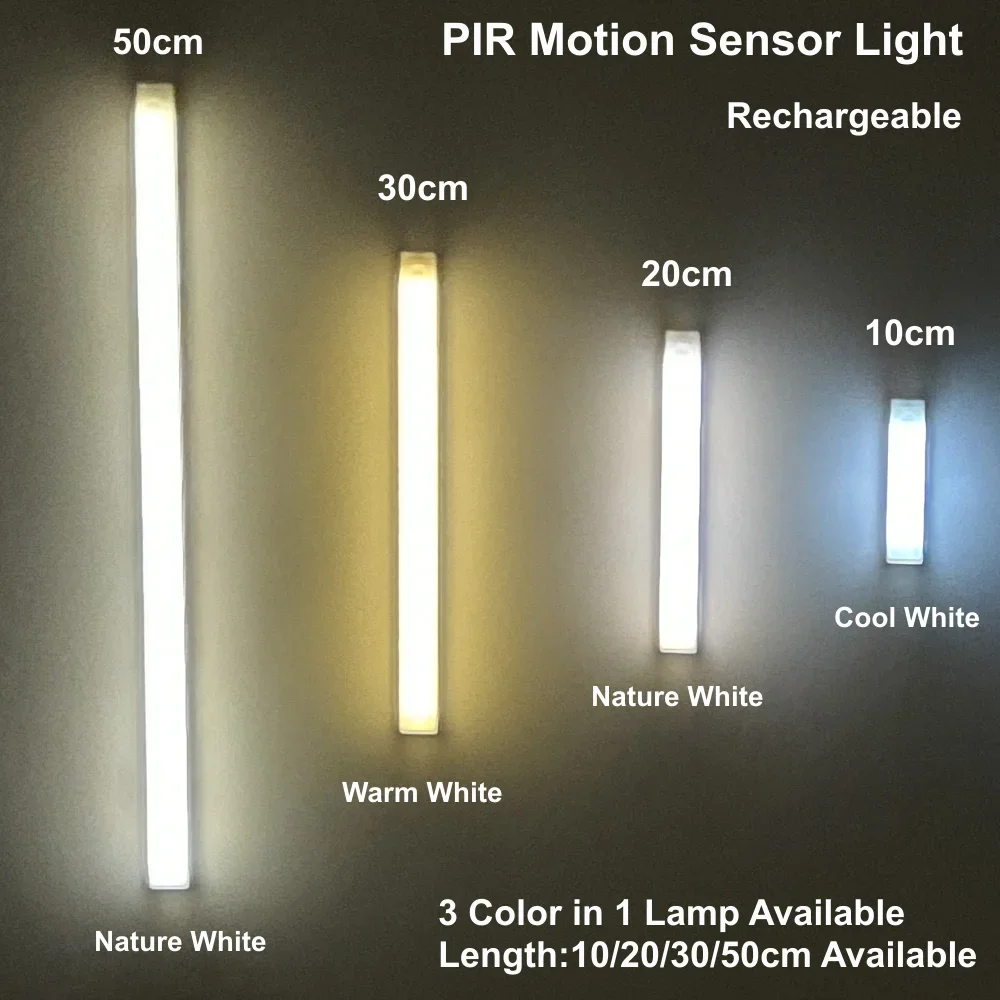 USB Rechargeable Motion Sensor LED Cabinet Light for Kitchen Bedroom Wardrobe Induction Wireless Night Lamp for Corridor Stairs
USB Rechargeable Motion Sensor LED Cabinet Light for Kitchen Bedroom Wardrobe Induction Wireless Night Lamp for Corridor Stairs