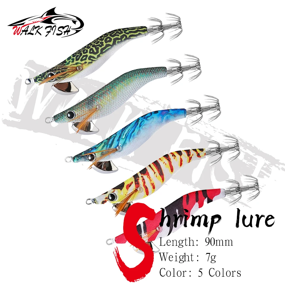 WALK FISH 5Pcs Shrimp Fishing Lure Luminous Octopus Hook Wood Squid Lures Simulation Jigs Tackle Freshwater Sea Fishing Trout
WALK FISH 5Pcs Shrimp Fishing Lure Luminous Octopus Hook Wood Squid Lures Simulation Jigs Tackle Freshwater Sea Fishing Trout