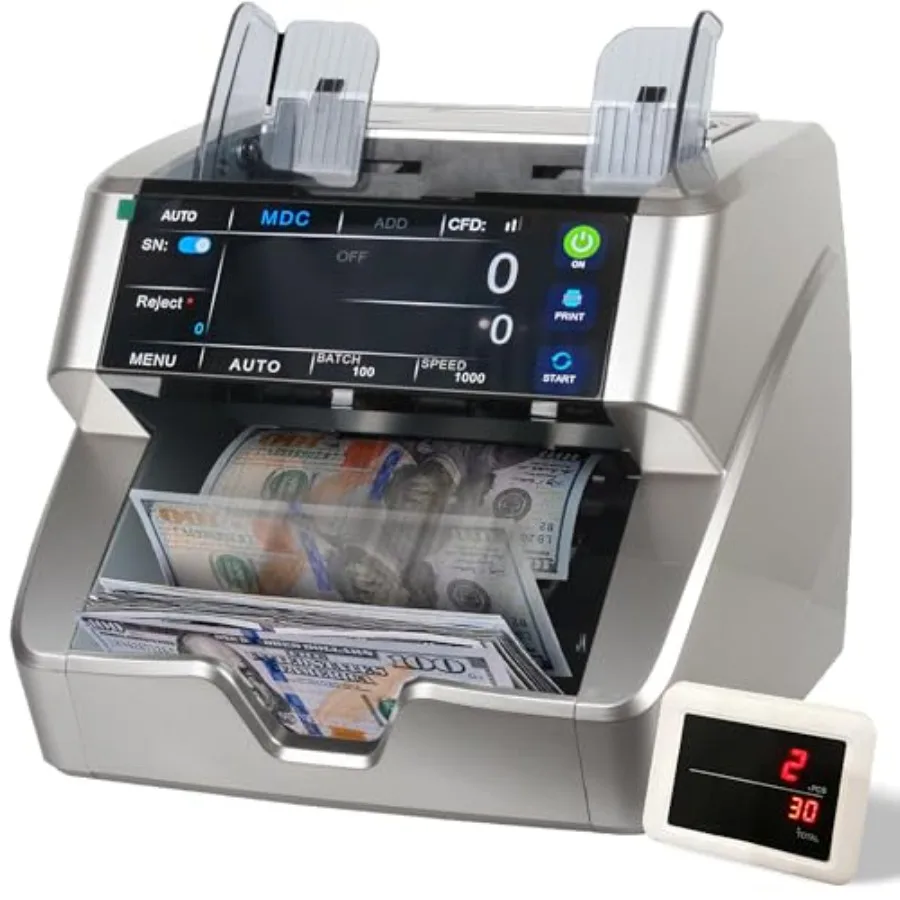 Bank-grade money counter for mixed-denomination bills: metal housing, black color, 1500 bills/min speed with touch screen, 2 CI
Bank-grade money counter for mixed-denomination bills: metal housing, black color, 1500 bills/min speed with touch screen, 2 CI