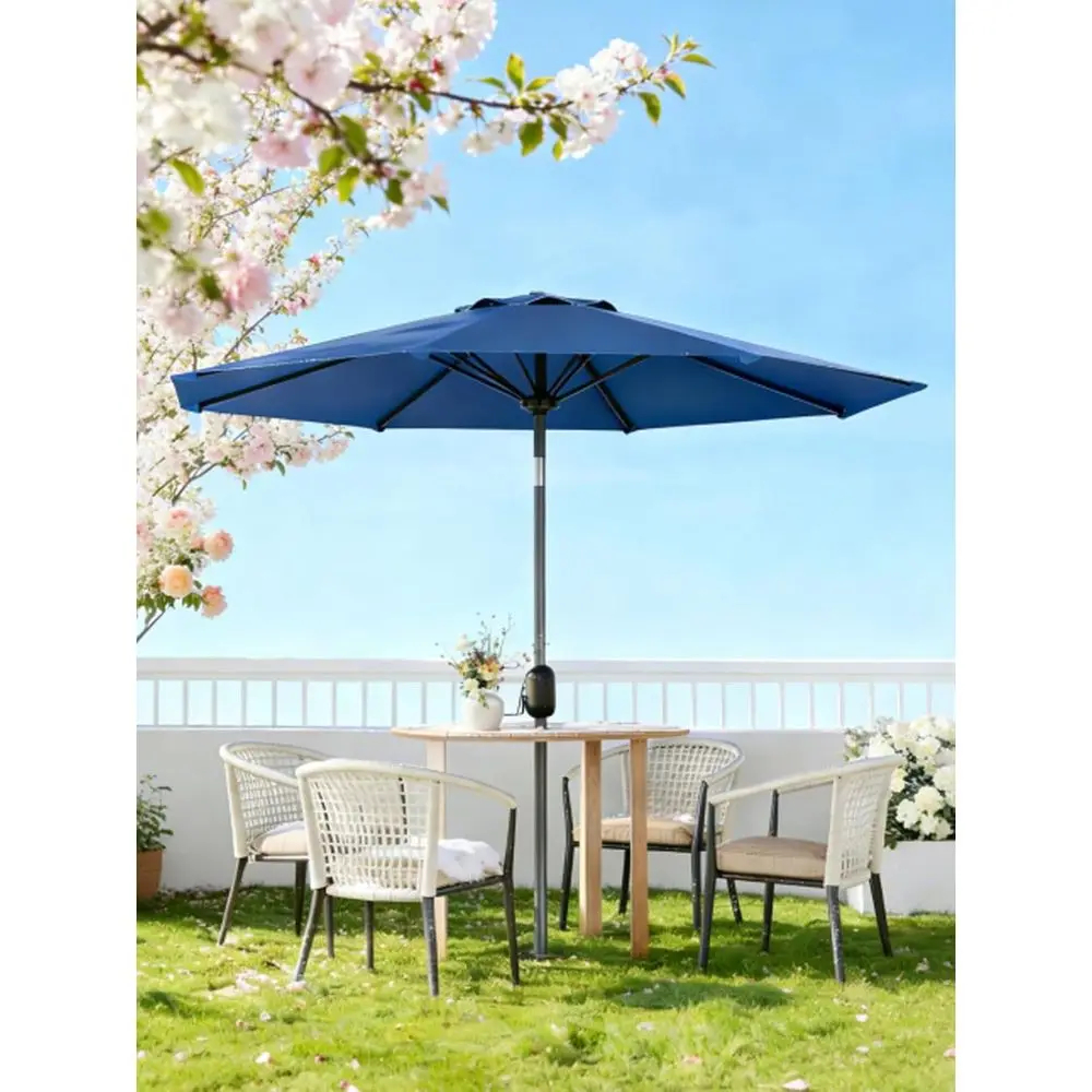 10ft Outdoor Patio Umbrella with Push Button Tilt and Crank Lift, UV-Protected, 8 Ribs, Navy Blue for Garden, Deck, Backyard, Po
10ft Outdoor Patio Umbrella with Push Button Tilt and Crank Lift, UV-Protected, 8 Ribs, Navy Blue for Garden, Deck, Backyard, Po
