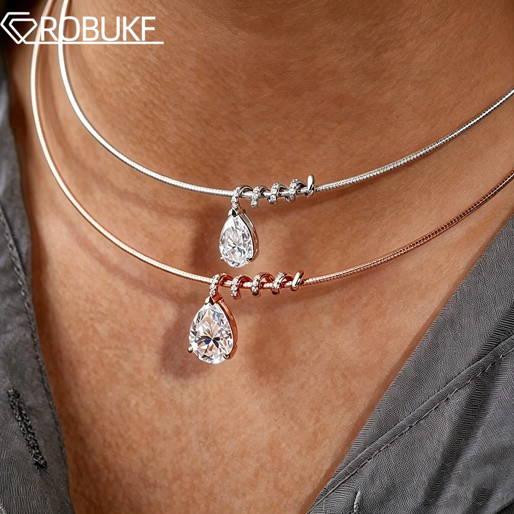 Ожерелье с муассанитом в форме капли 3CT/5CT для женщин, с подвеской в виде груши, окруженной лабораторными бриллиантами, серебряная цепочка S925, ювелирное украшение
Ожерелье с муассанитом в форме капли 3CT/5CT для женщин, с подвеской в виде груши, окруженной лабораторными бриллиантами, серебряная цепочка S925, ювелирное украшение
