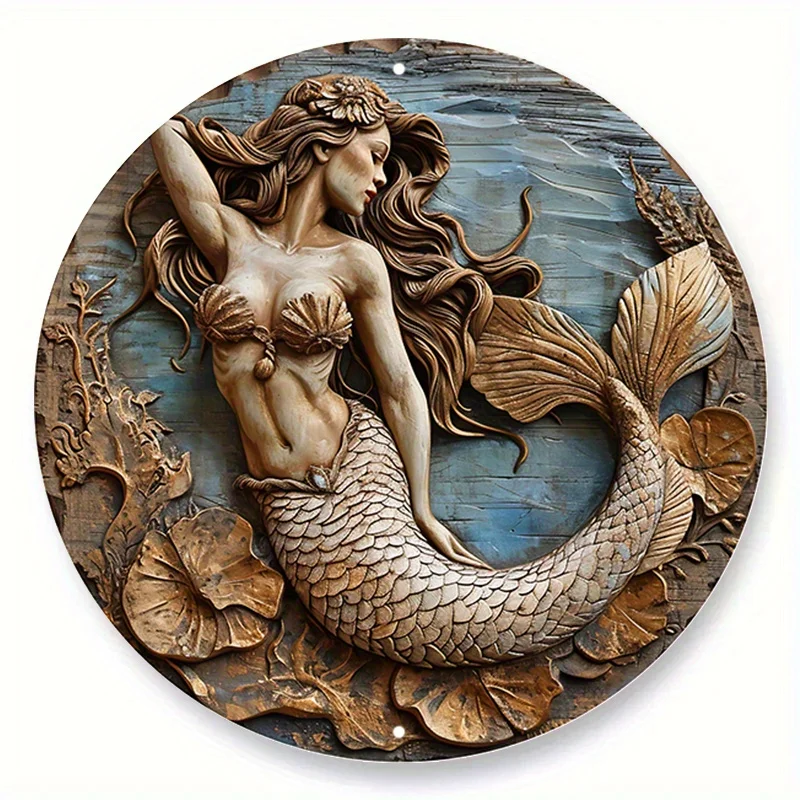 1pc 8x8 Inch 2D Spring Aluminum Metal Circular Wreath Sign Apartment Decor Mother's Day Gift Mermaid Themed Decoration
1pc 8x8 Inch 2D Spring Aluminum Metal Circular Wreath Sign Apartment Decor Mother's Day Gift Mermaid Themed Decoration
