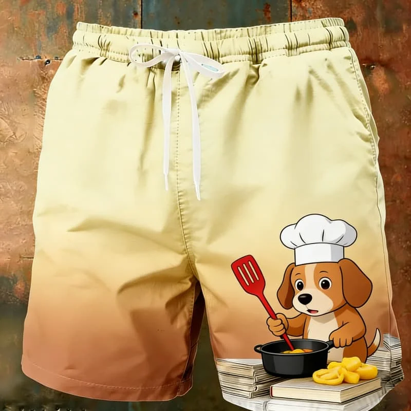 Men's Casual Cute Cartoon Animal Print Beach Shorts - Chef Dog Fitness Panda Pilot Bunny Print Casual Shorts For Summer Vacation
Men's Casual Cute Cartoon Animal Print Beach Shorts - Chef Dog Fitness Panda Pilot Bunny Print Casual Shorts For Summer Vacation