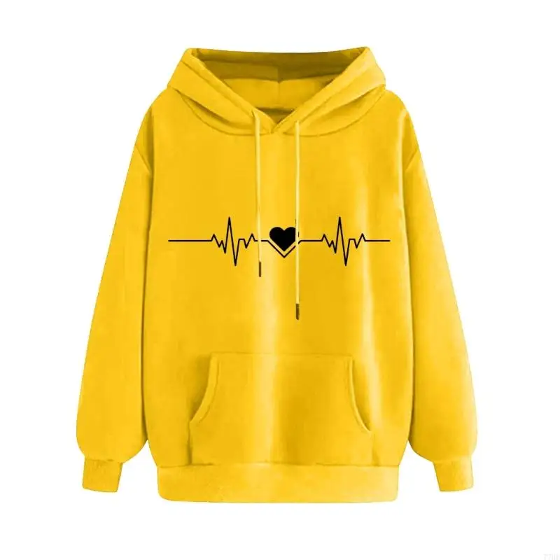 77HE Women's Valentine's Day Sweatshirts Long Sleeve Fleece Hooded Casual Heart Print Pullover Tops With Pocket
77HE Women's Valentine's Day Sweatshirts Long Sleeve Fleece Hooded Casual Heart Print Pullover Tops With Pocket