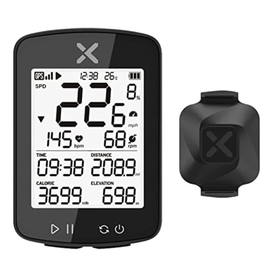 G+ Gen2 GPS Bike Computer ANT+/ Bluetooth IPX7 Cycling Computer Rechargeable Bicycle Speedometer Odometer with 2.2 inch LCD Scr
G+ Gen2 GPS Bike Computer ANT+/ Bluetooth IPX7 Cycling Computer Rechargeable Bicycle Speedometer Odometer with 2.2 inch LCD Scr