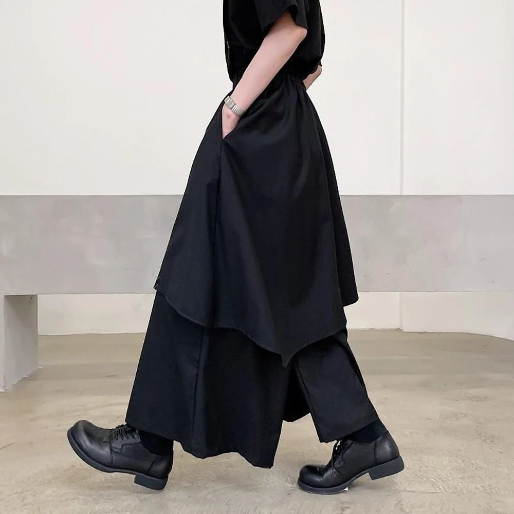 Men's Wide-Leg Culottes With Layered Design Loose Fit Japanese Street Style Casual Pants 2026 New
Men's Wide-Leg Culottes With Layered Design Loose Fit Japanese Street Style Casual Pants 2026 New