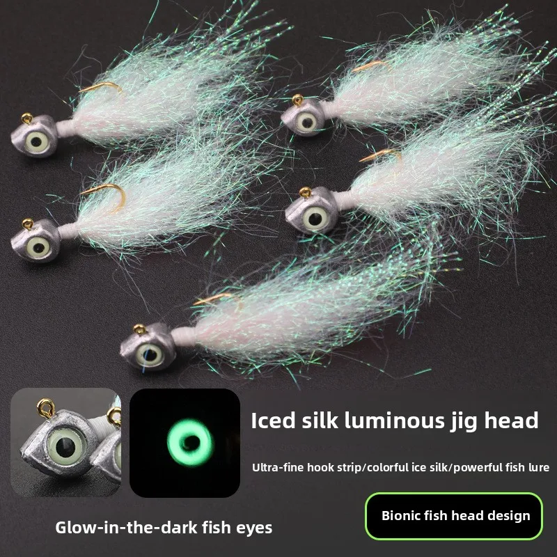 50Pcs Luya Micro Lead Head Hook Ice Silk Shrimp Bait Set Soft Lure Bait Root Fishing Ice Silk Hook Fishing Tackle
50Pcs Luya Micro Lead Head Hook Ice Silk Shrimp Bait Set Soft Lure Bait Root Fishing Ice Silk Hook Fishing Tackle