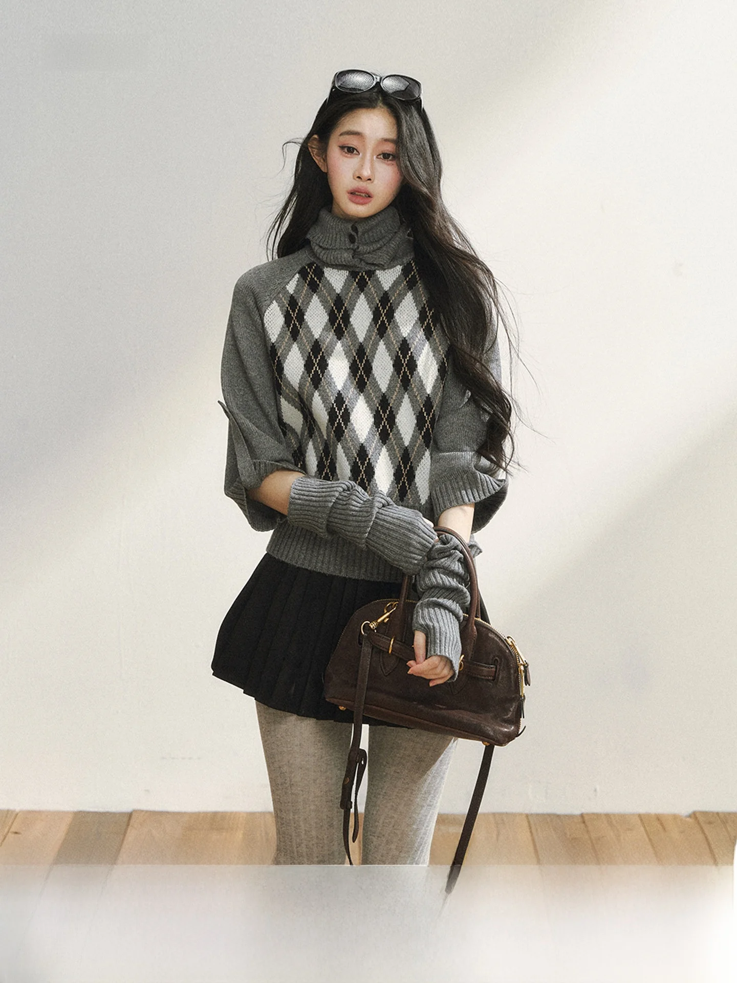 7iftin Retro Diamond Patterned Slim Fit Knitted Sweater Midi Sve College Sle Women's Faion High Collar Regular Length
7iftin Retro Diamond Patterned Slim Fit Knitted Sweater Midi Sve College Sle Women's Faion High Collar Regular Length