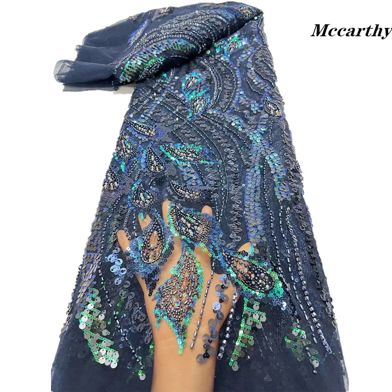 Nigerian African Lace Fabric 2023 High Quality Hamdmade Beads Bridal Lace Fabric Luxury Sequin Beaded Embroidery For Wedding
Nigerian African Lace Fabric 2023 High Quality Hamdmade Beads Bridal Lace Fabric Luxury Sequin Beaded Embroidery For Wedding