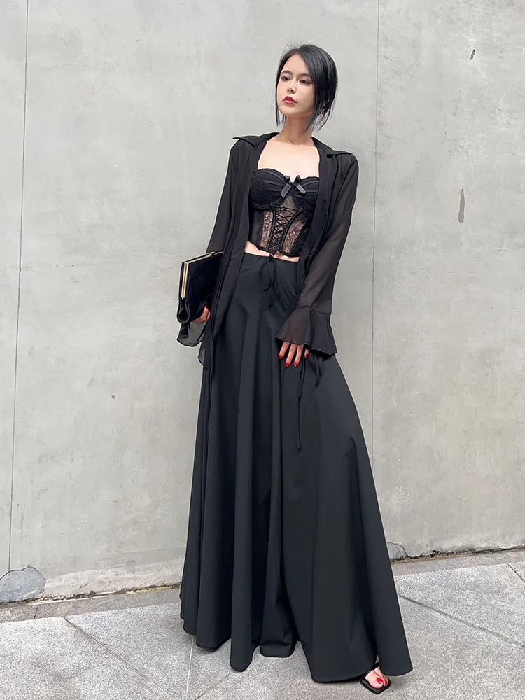 Юбка макси А-силуэта с высокой талией Yang Yang, черная, оверсайз, винтажная, из полиэстера, в пол, для женщин
Юбка макси А-силуэта с высокой талией Yang Yang, черная, оверсайз, винтажная, из полиэстера, в пол, для женщин