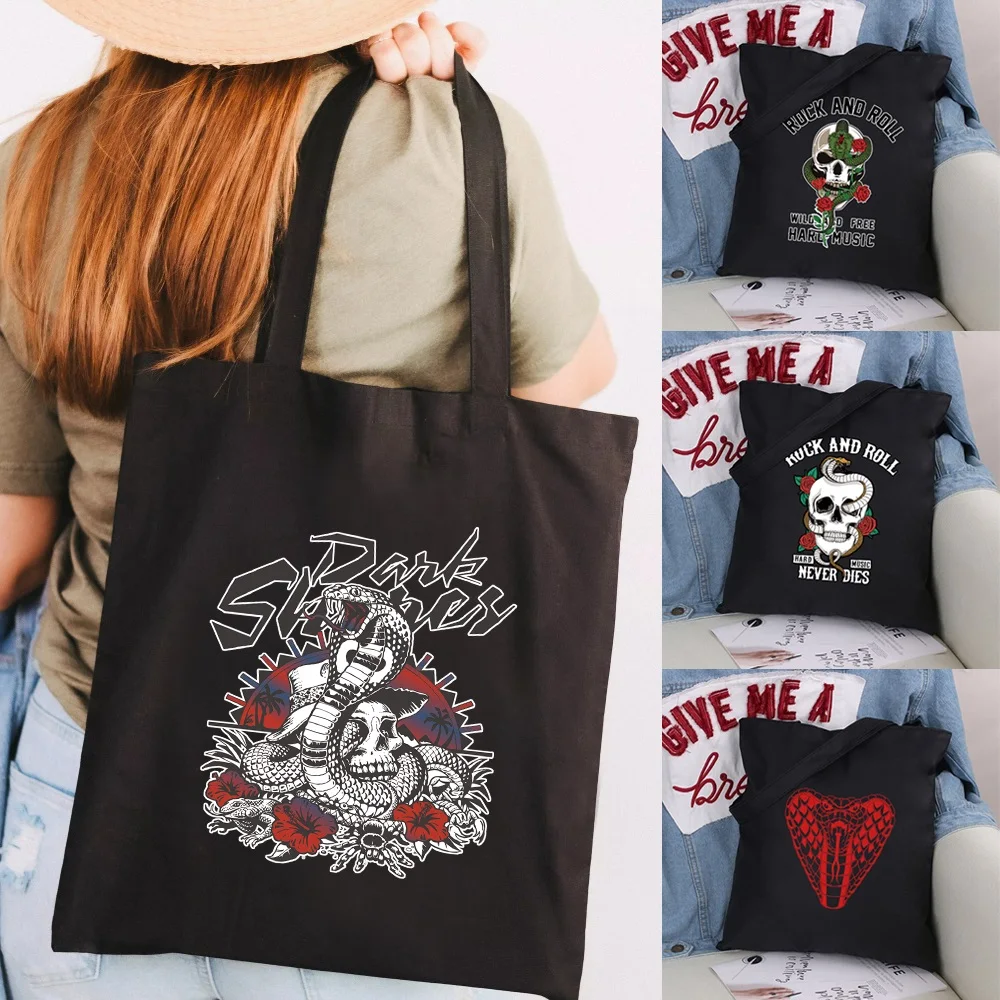 Women Shopper Bags Canvas Tote Bag Cobra Print Storage Handbag Organizer Large Capacity Eco Shoulder Bag Travel Cosmetic Bags
Women Shopper Bags Canvas Tote Bag Cobra Print Storage Handbag Organizer Large Capacity Eco Shoulder Bag Travel Cosmetic Bags