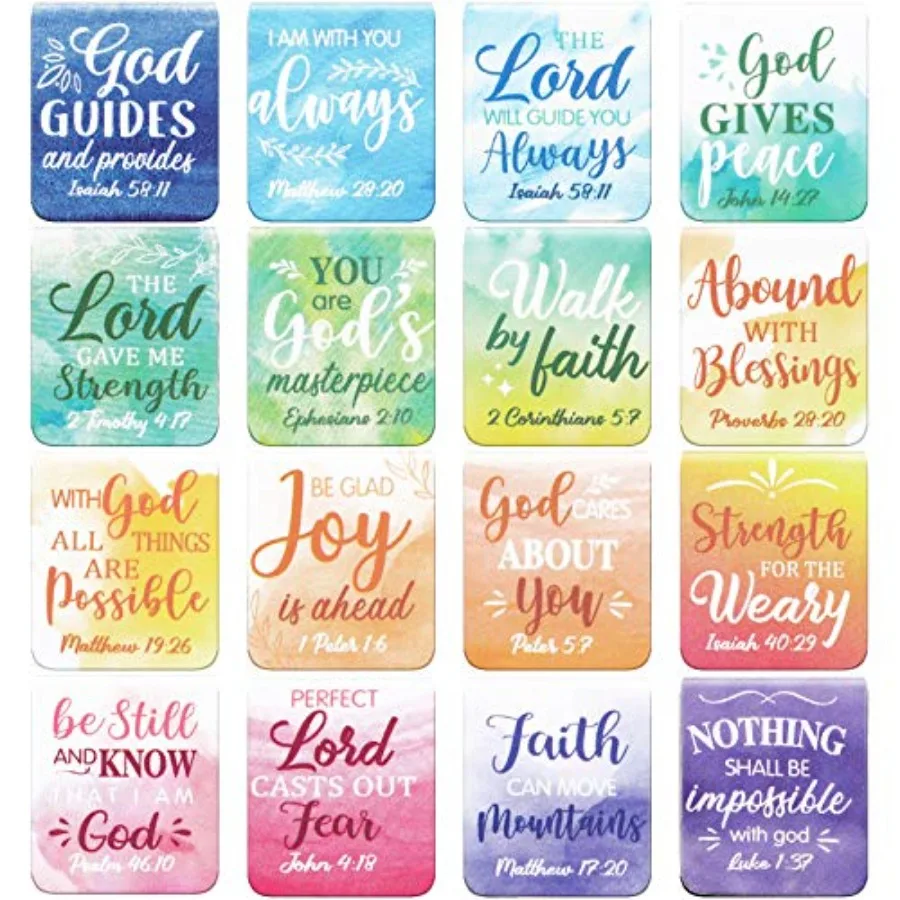 96 Pieces Bible Verse Magnetic Bookmarks 16 Styles Christian Magnet Book Markers Inspirational Motivational Encouraging Magneti
96 Pieces Bible Verse Magnetic Bookmarks 16 Styles Christian Magnet Book Markers Inspirational Motivational Encouraging Magneti
