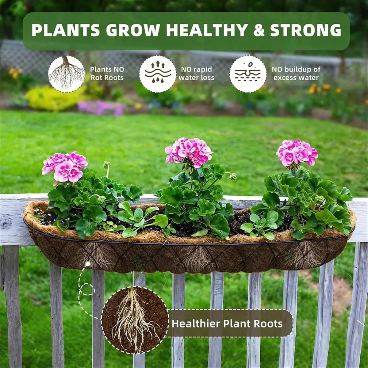 HITL 30 Inch 3 Pack Trough Liners, Coconut Coir Fiber for Wall Basket , Window Box Liners, Garden Planter Baskets
HITL 30 Inch 3 Pack Trough Liners, Coconut Coir Fiber for Wall Basket , Window Box Liners, Garden Planter Baskets