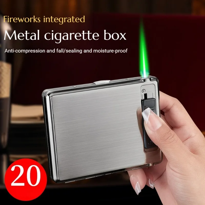 Personalized Portable Twenty Direct-pulse Lighter Anti-pressure Cigarette Box Pyrotechnics Integrated Men's Cigarette Lighter
Personalized Portable Twenty Direct-pulse Lighter Anti-pressure Cigarette Box Pyrotechnics Integrated Men's Cigarette Lighter