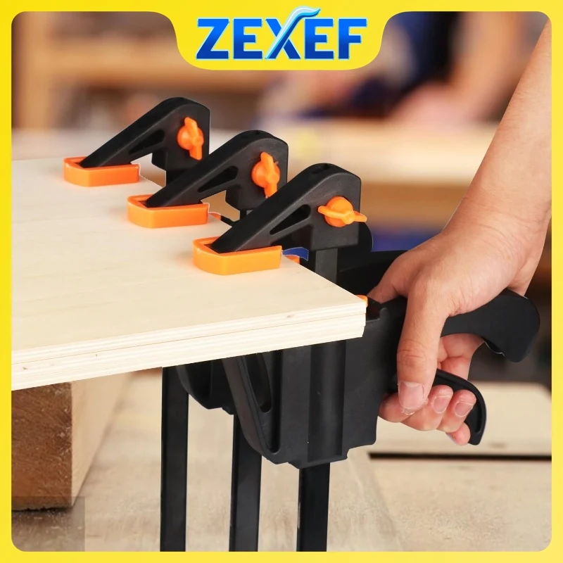 ZEXEF F Type Work Bar F Clamp Heavy Duty Carpentry Clip Ratchet Release Portable Practical Convenient Durable Carpenter Tool Set
ZEXEF F Type Work Bar F Clamp Heavy Duty Carpentry Clip Ratchet Release Portable Practical Convenient Durable Carpenter Tool Set