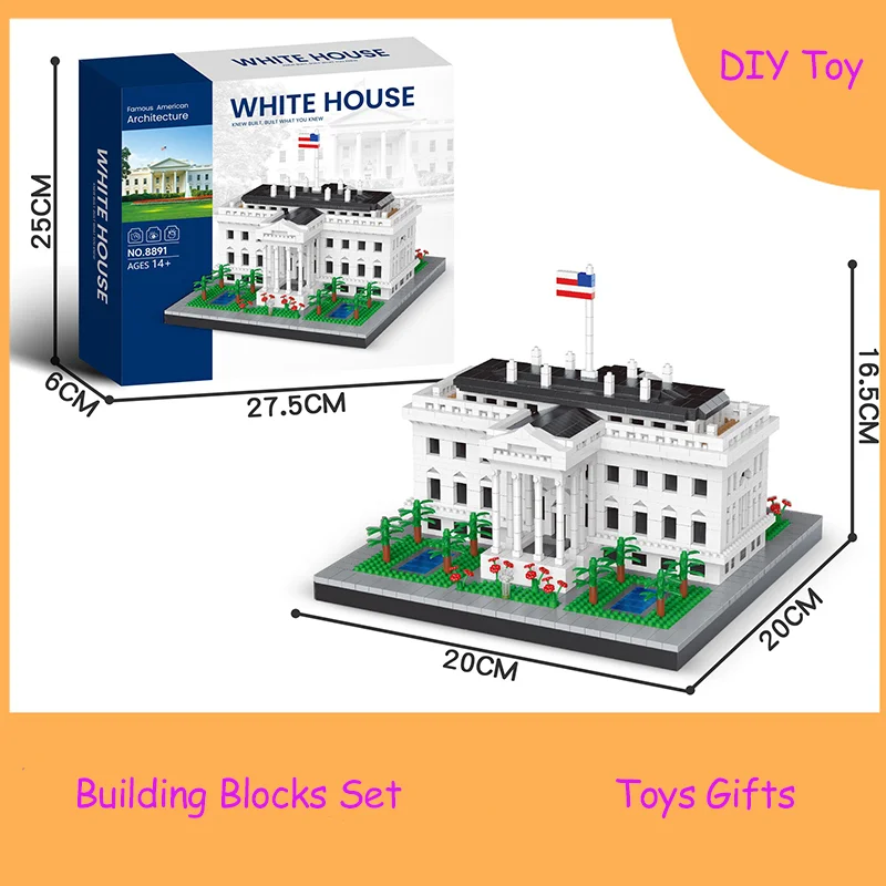 Creative Building Blocks Model White House Toy Blocks Set Architecture Printed Assemble Bricks Toys Birthday Gifts
Creative Building Blocks Model White House Toy Blocks Set Architecture Printed Assemble Bricks Toys Birthday Gifts